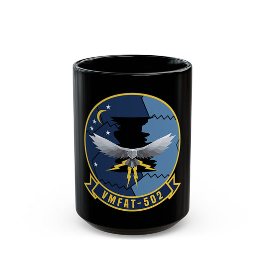 VMFAT 502 (USMC) Black Coffee Mug-15oz-The Sticker Space