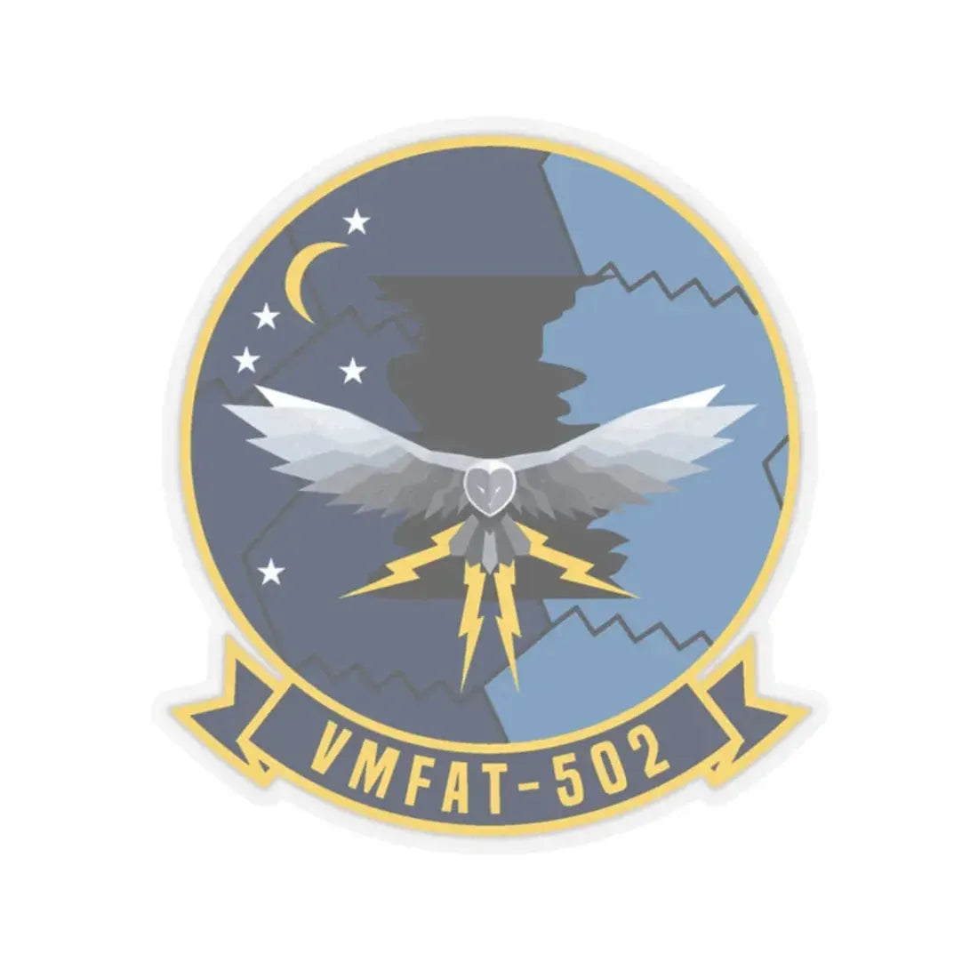 VMFAT 502 (USMC) STICKER Vinyl Kiss-Cut Decal 2 Inch Transparent - The Sticker Space