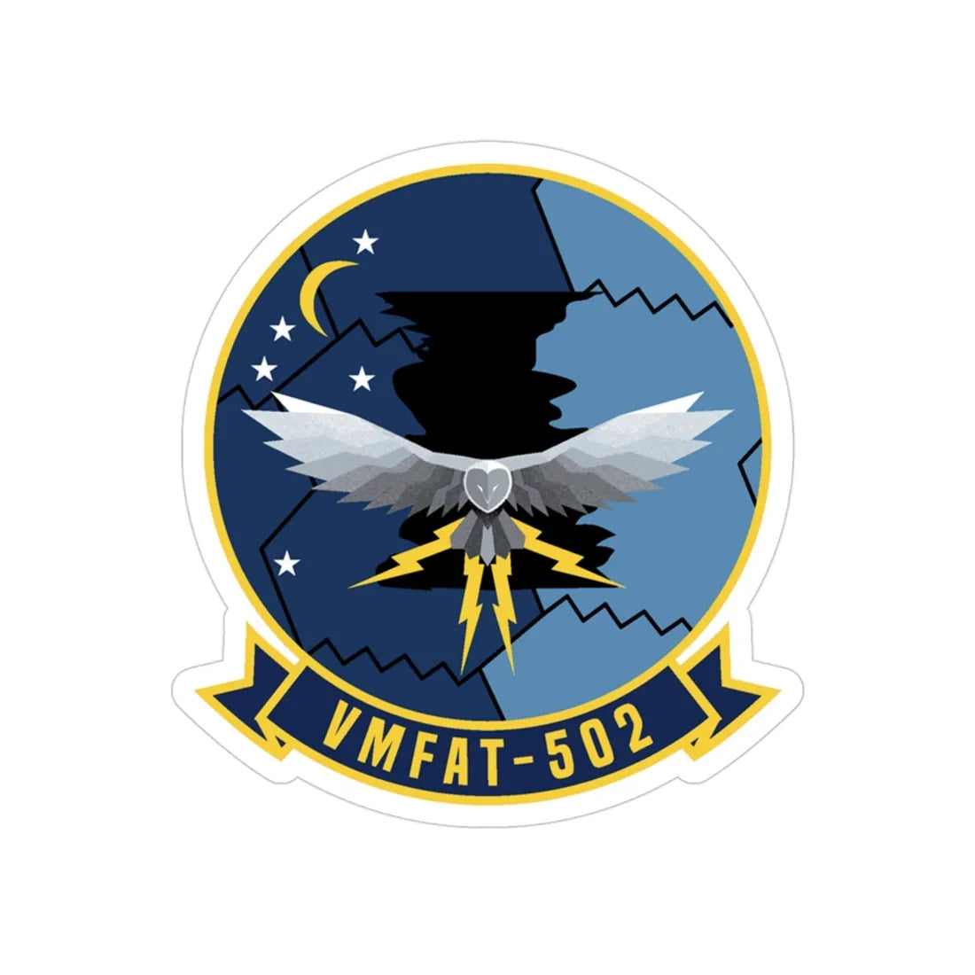 VMFAT 502 (USMC) Transparent STICKER Die-Cut Vinyl Decal 3 Inch - The Sticker Space