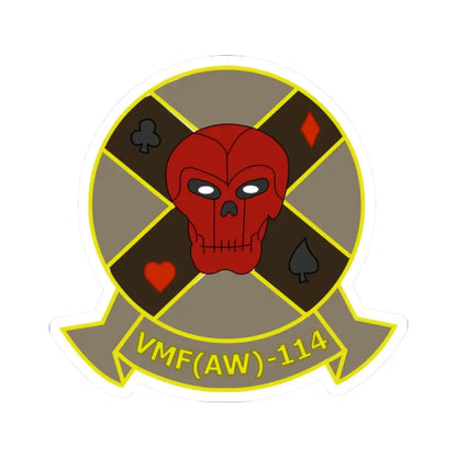 VMFAW 114 Death Dealers (USMC) STICKER Vinyl Kiss-Cut Decal 2 Inch White - The Sticker Space
