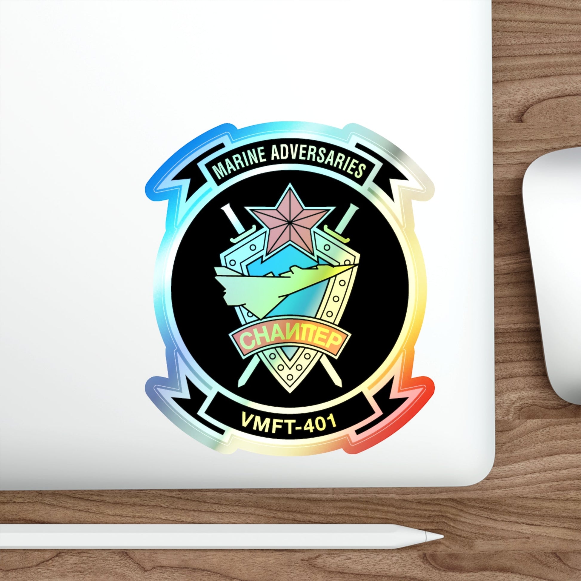 VMFT 401 (USMC) Holographic STICKER Die-Cut Vinyl Decal-The Sticker Space