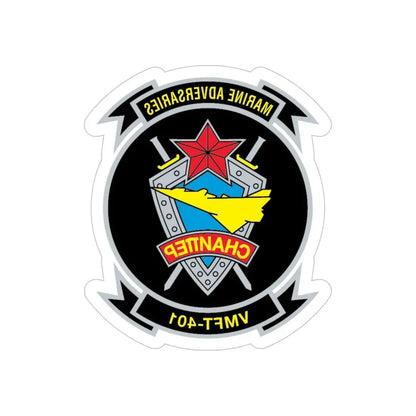 VMFT 401 (USMC) REVERSE PRINT Transparent Die-Cut STICKER 6 Inch Die-Cut Transparent - The Sticker Space