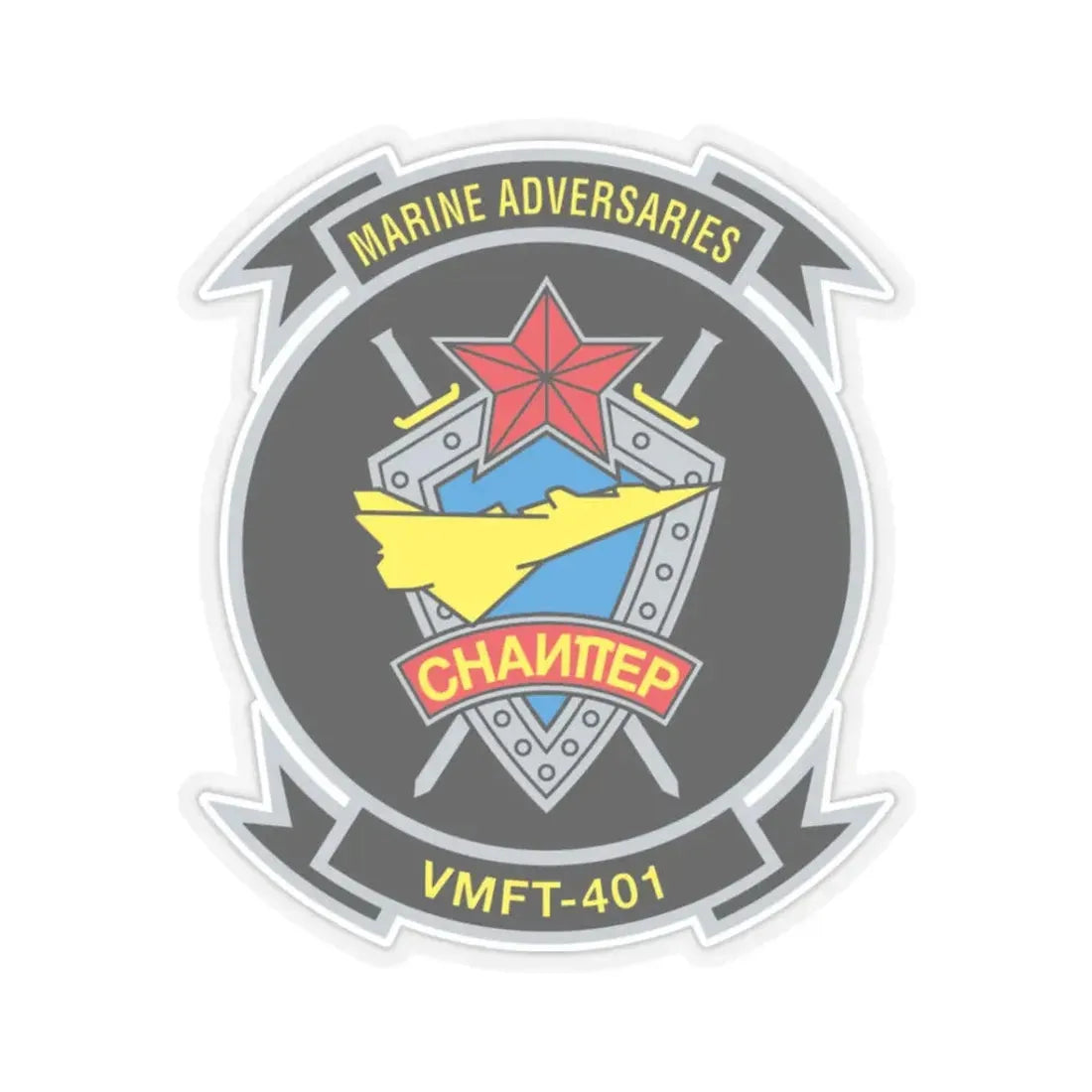 VMFT 401 (USMC) STICKER Vinyl Kiss-Cut Decal 3 Inch Transparent - The Sticker Space