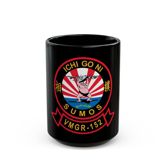 VMGR 152 Sumos ICHI GO NI (U.S. Navy) Black Coffee Mug-15oz-The Sticker Space