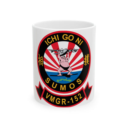VMGR 152 Sumos ICHI GO NI (U.S. Navy) White Coffee Mug-11oz-The Sticker Space