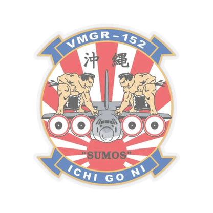 VMGR 152 Sumos (USMC) STICKER Vinyl Kiss-Cut Decal 4 Inch Transparent - The Sticker Space