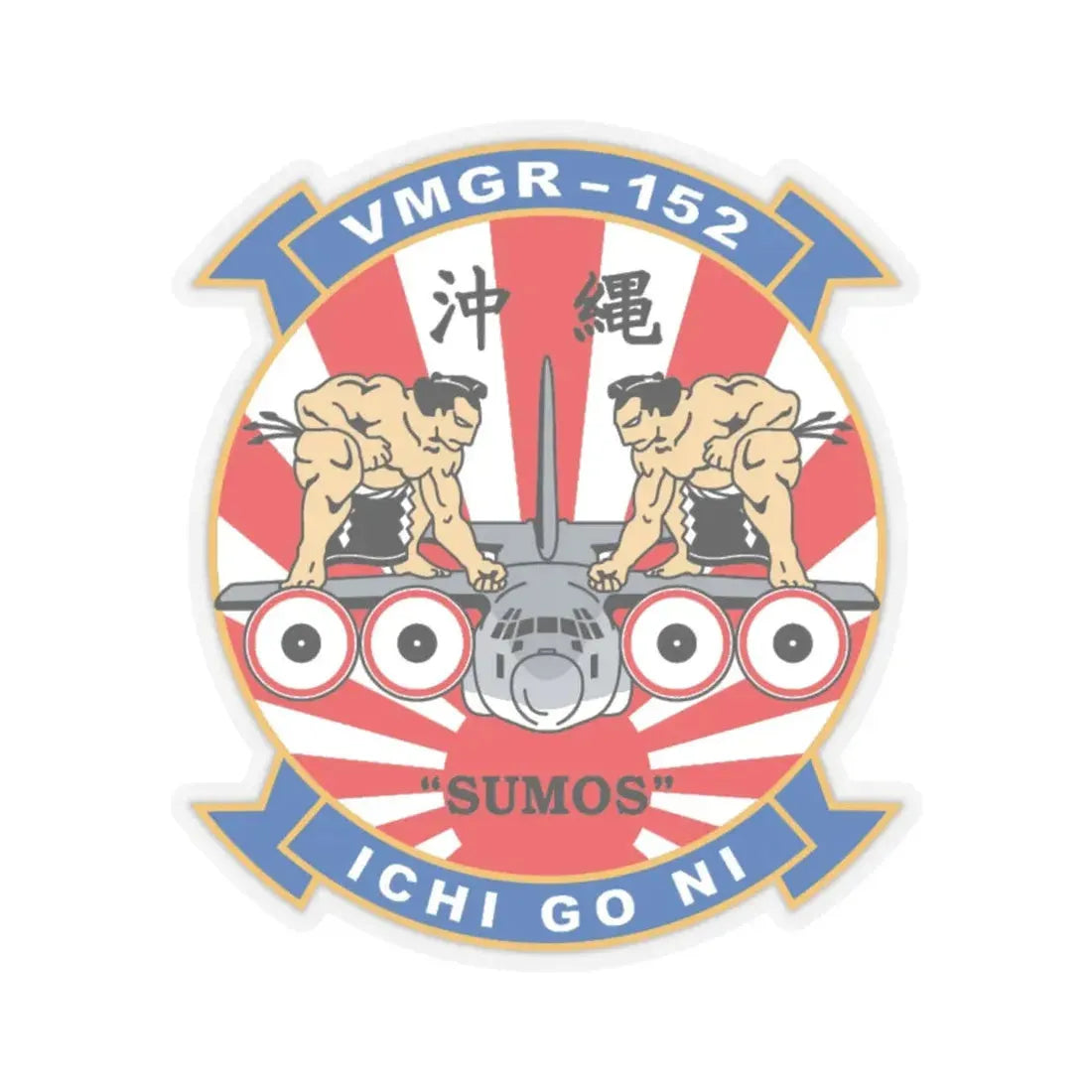 VMGR 152 Sumos (USMC) STICKER Vinyl Kiss-Cut Decal 6 Inch Transparent - The Sticker Space