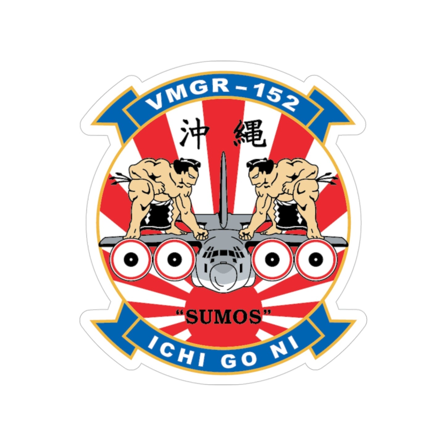 VMGR 152 Sumos (USMC) Transparent STICKER Die-Cut Vinyl Decal-3 Inch-The Sticker Space