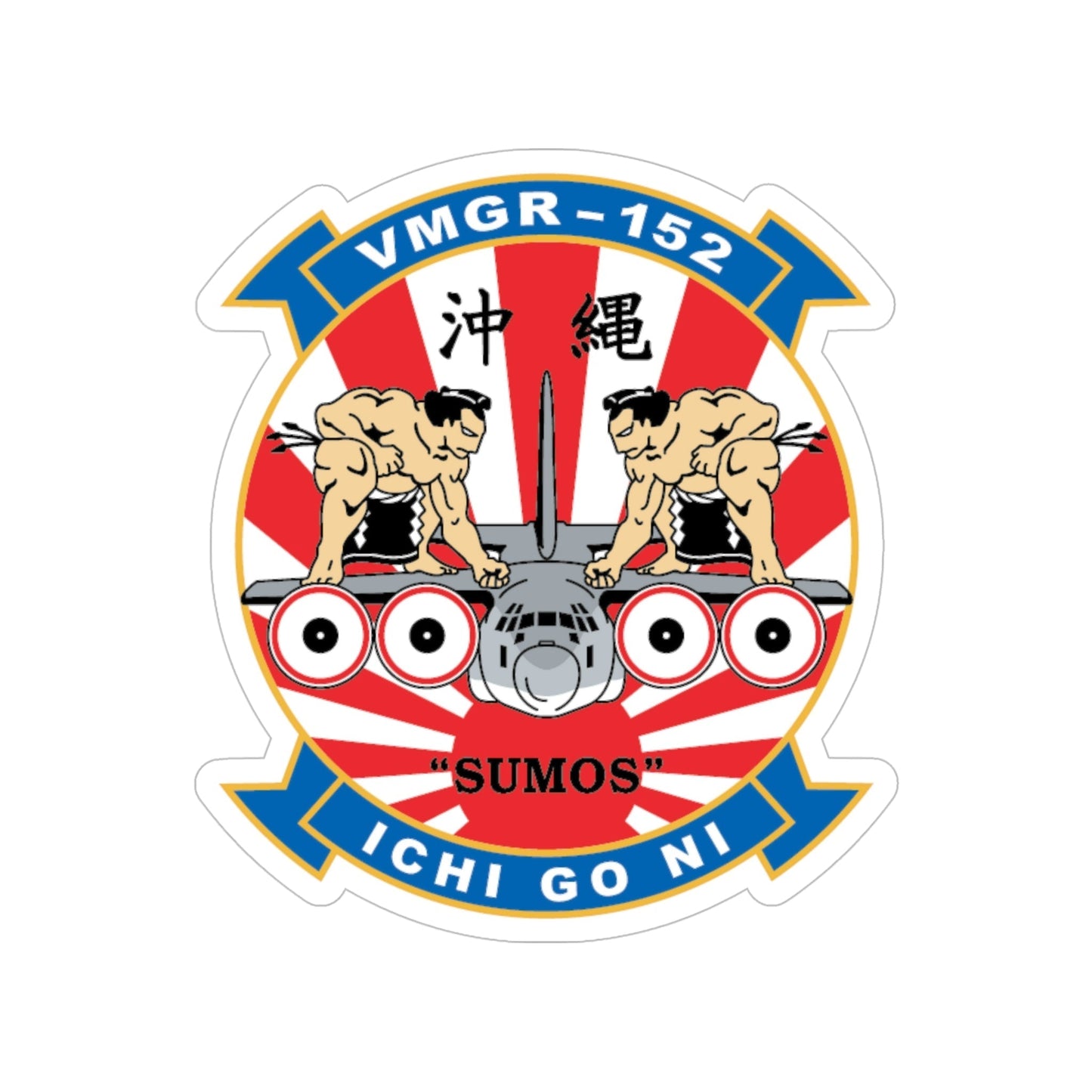 VMGR 152 Sumos (USMC) Transparent STICKER Die-Cut Vinyl Decal-6 Inch-The Sticker Space