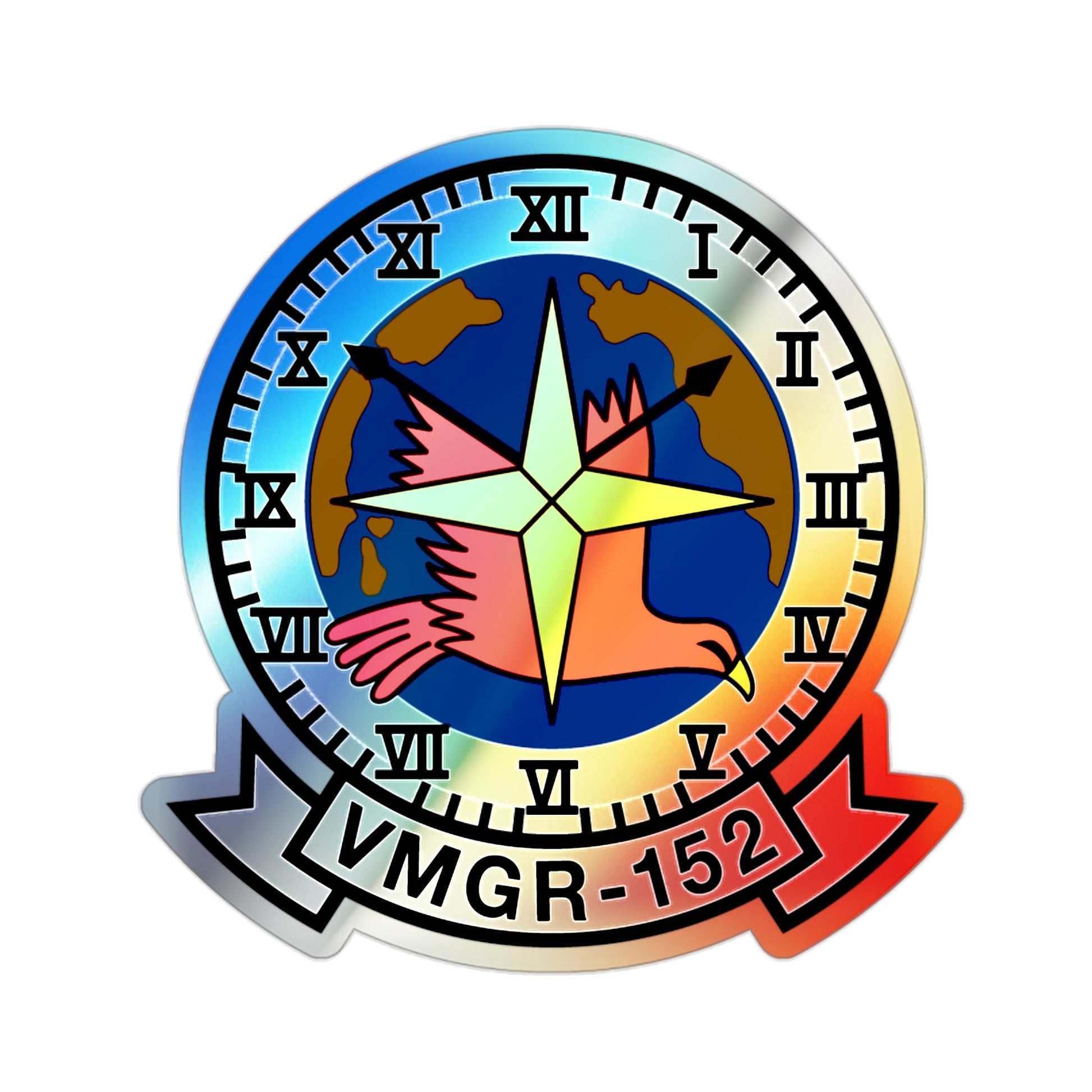 VMGR 152 (USMC) Holographic STICKER Die-Cut Vinyl Decal-2 Inch-The Sticker Space