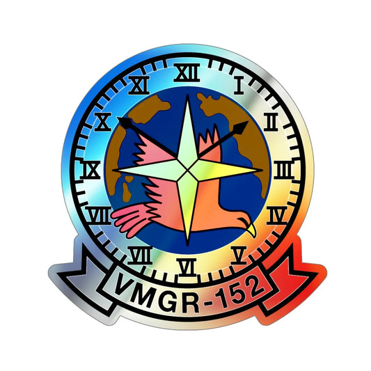 VMGR 152 (USMC) Holographic STICKER Die-Cut Vinyl Decal 6 Inch Holographic - The Sticker Space