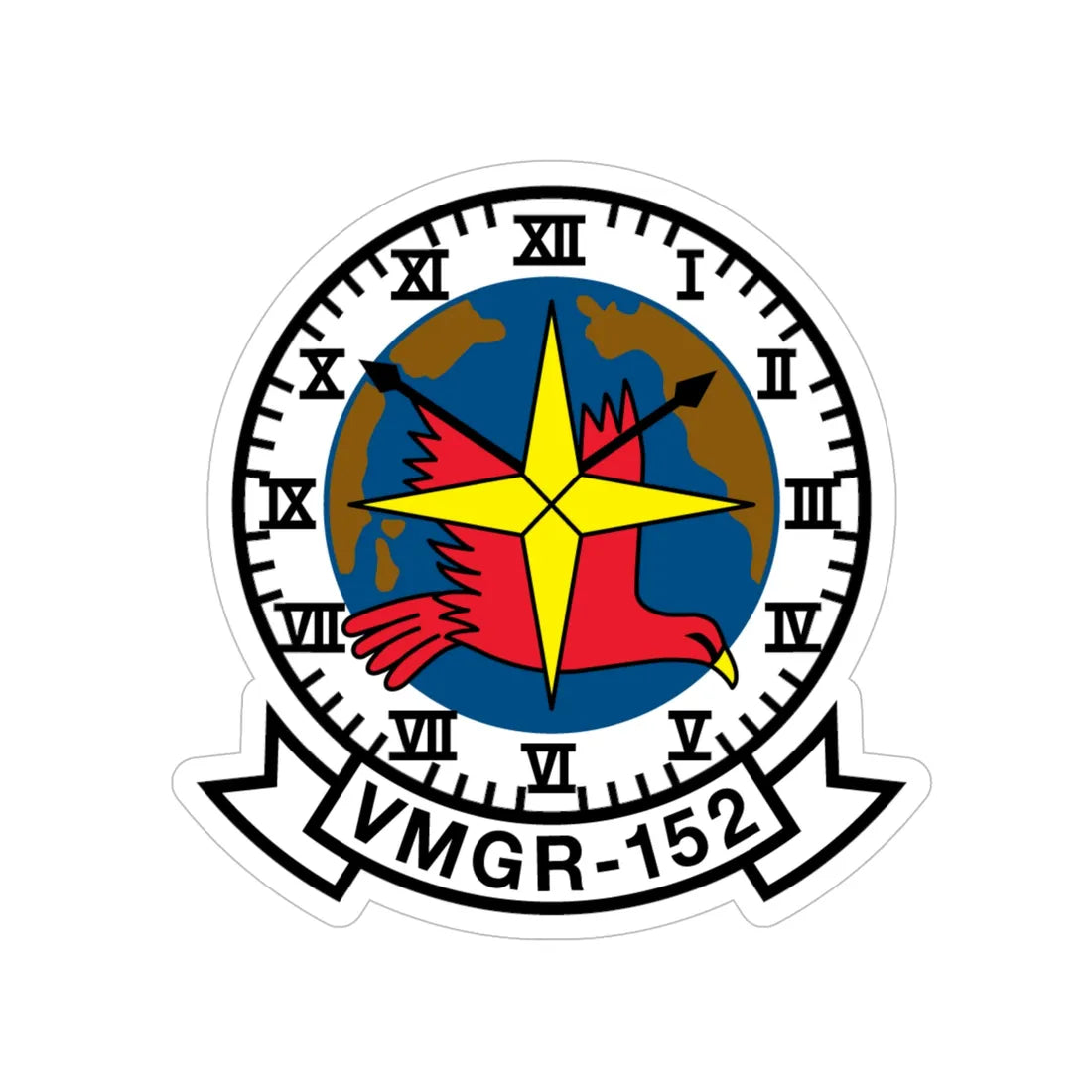 VMGR 152 (USMC) Transparent STICKER Die-Cut Vinyl Decal 6 Inch - The Sticker Space