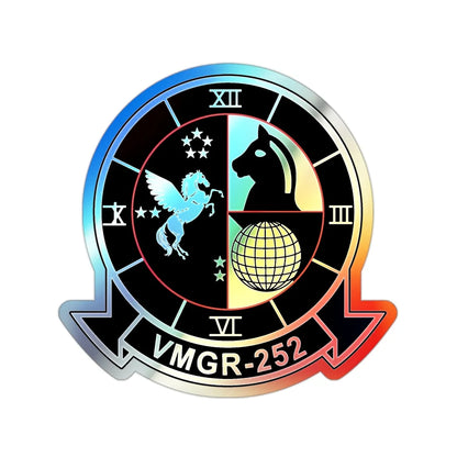 VMGR 252 (USMC) Holographic STICKER Die-Cut Vinyl Decal 2 Inch Holographic - The Sticker Space