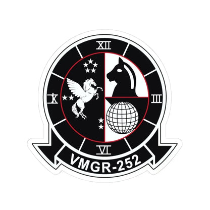 VMGR 252 (USMC) STICKER Vinyl Kiss-Cut Decal 3 Inch White - The Sticker Space