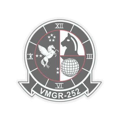 VMGR 252 (USMC) STICKER Vinyl Kiss-Cut Decal 6 Inch Transparent - The Sticker Space