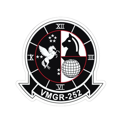 VMGR 252 (USMC) STICKER Vinyl Kiss-Cut Decal 6 Inch White - The Sticker Space