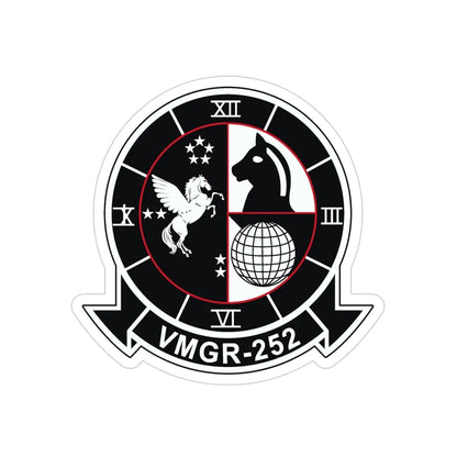 VMGR 252 (USMC) Transparent STICKER Die-Cut Vinyl Decal 4 Inch - The Sticker Space