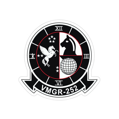 VMGR 252 (USMC) Transparent STICKER Die-Cut Vinyl Decal 6 Inch - The Sticker Space