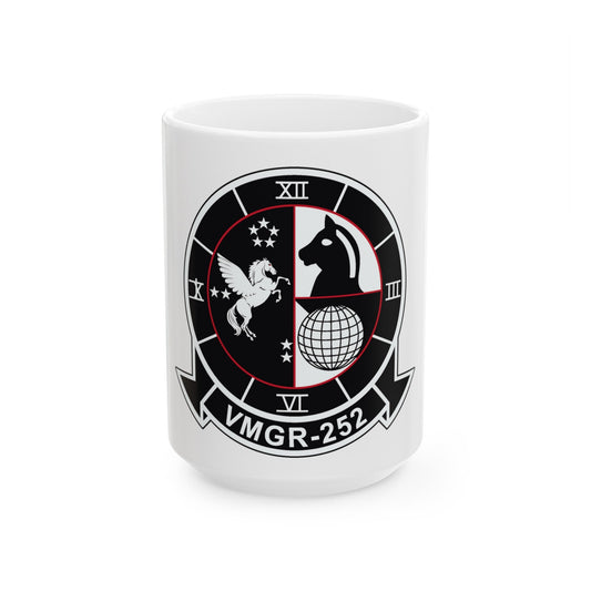 VMGR 252 (USMC) White Coffee Mug-15oz-The Sticker Space