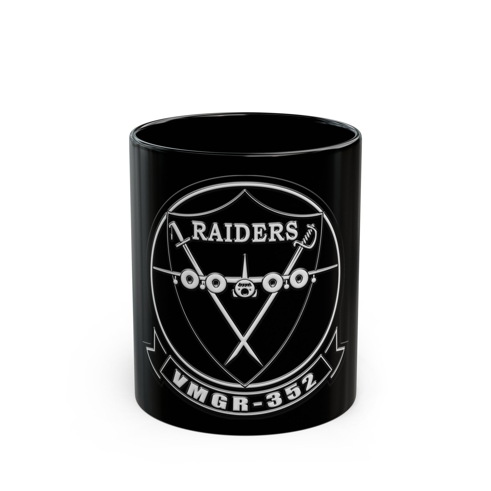 VMGR 352 Raiders (USMC) Black Coffee Mug-11oz-The Sticker Space