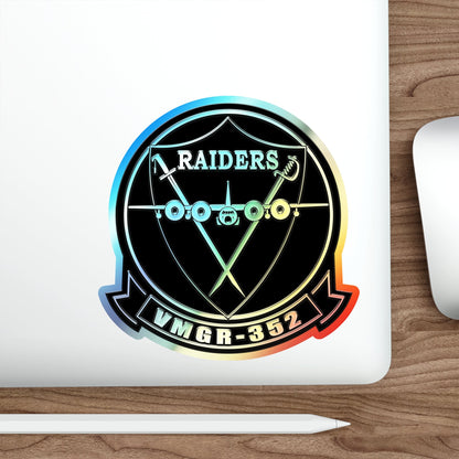 VMGR 352 Raiders (USMC) Holographic STICKER Die-Cut Vinyl Decal-The Sticker Space