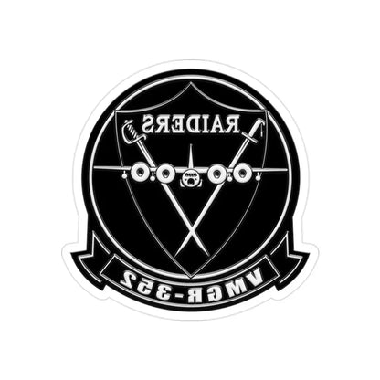 VMGR 352 Raiders (USMC) REVERSE PRINT Transparent Die-Cut STICKER 2 Inch Die-Cut Transparent - The Sticker Space