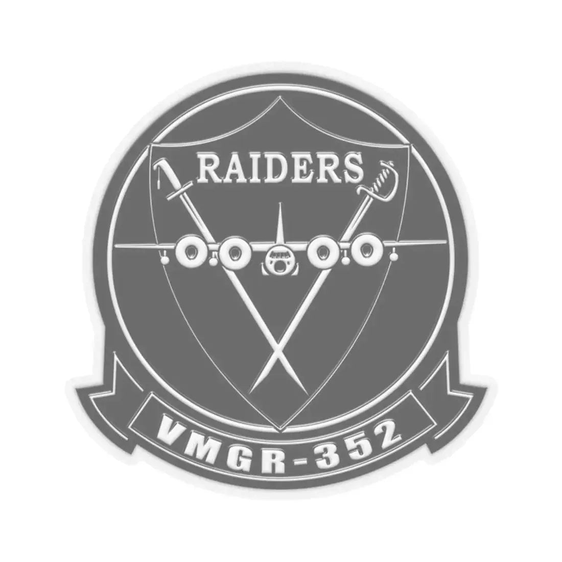 VMGR 352 Raiders (USMC) STICKER Vinyl Kiss-Cut Decal 2 Inch Transparent - The Sticker Space