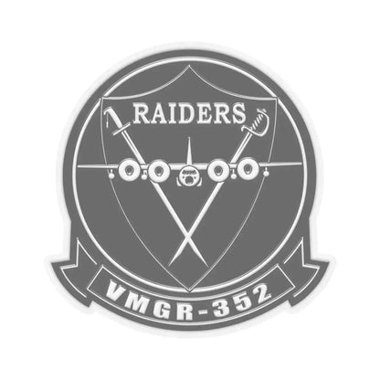 VMGR 352 Raiders (USMC) STICKER Vinyl Kiss-Cut Decal 3 Inch Transparent - The Sticker Space