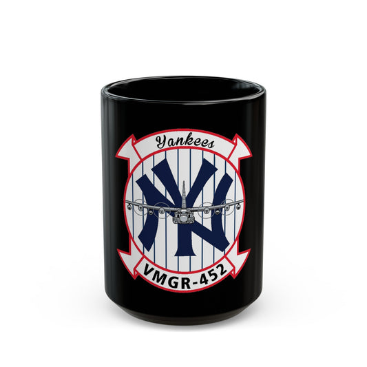 VMGR 452 (USMC) Black Coffee Mug-15oz-The Sticker Space