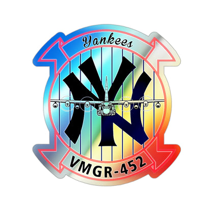 VMGR 452 (USMC) Holographic STICKER Die-Cut Vinyl Decal-2 Inch-The Sticker Space