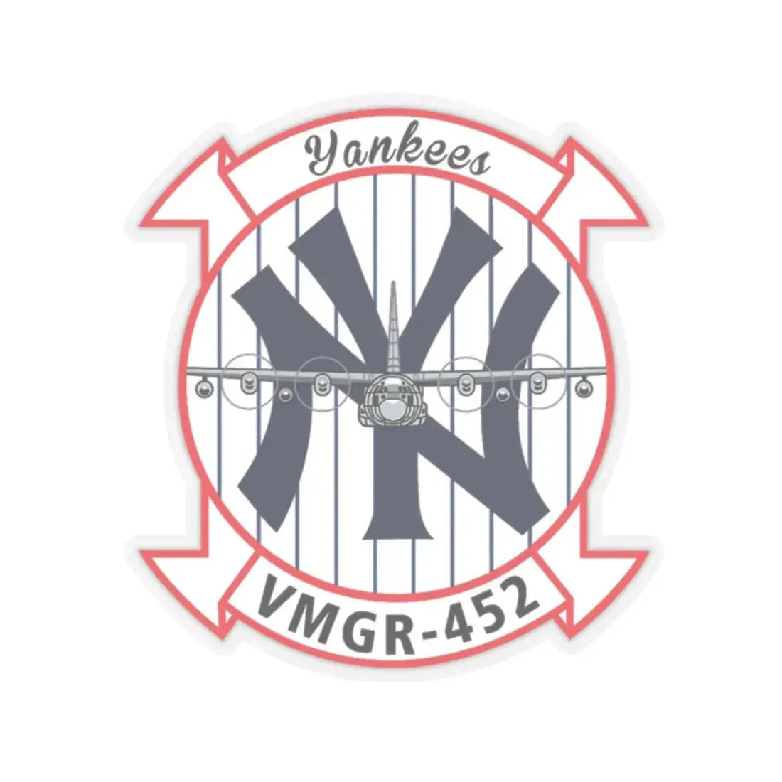 VMGR 452 (USMC) STICKER Vinyl Kiss-Cut Decal 2 Inch Transparent - The Sticker Space