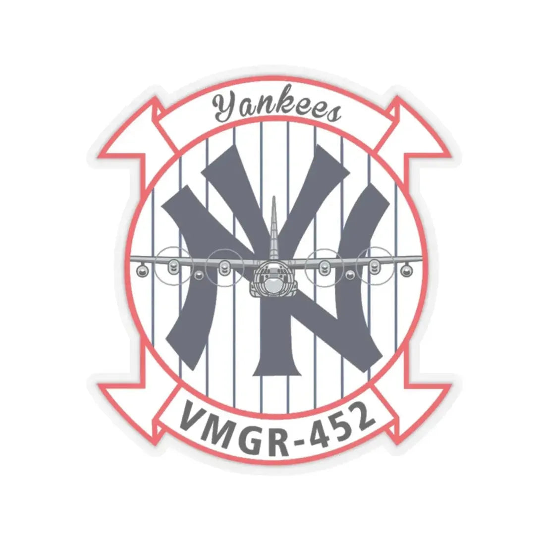 VMGR 452 (USMC) STICKER Vinyl Kiss-Cut Decal 4 Inch Transparent - The Sticker Space