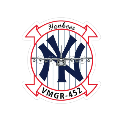 VMGR 452 (USMC) Transparent STICKER Die-Cut Vinyl Decal 2 Inch - The Sticker Space