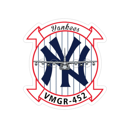 VMGR 452 (USMC) Transparent STICKER Die-Cut Vinyl Decal-2 Inch-The Sticker Space