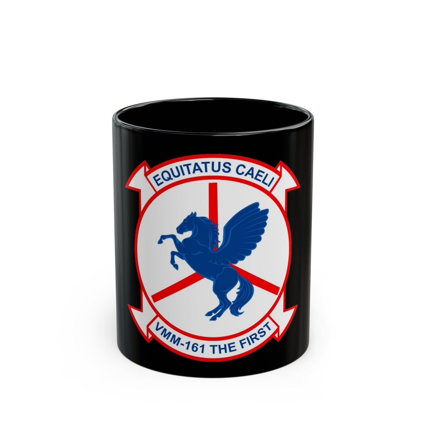 VMM 161 Marine Medium Tiltrotor Squadron 161 (USMC) Black Coffee Mug-11oz-The Sticker Space