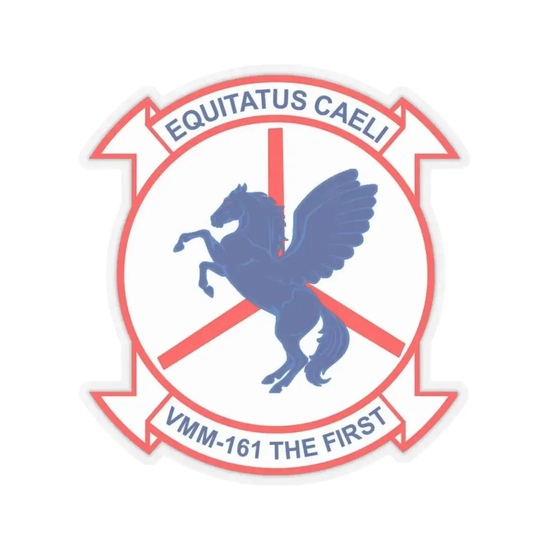 VMM 161 Marine Medium Tiltrotor Squadron 161 (USMC) STICKER Vinyl Kiss-Cut Decal 3 Inch Transparent - The Sticker Space