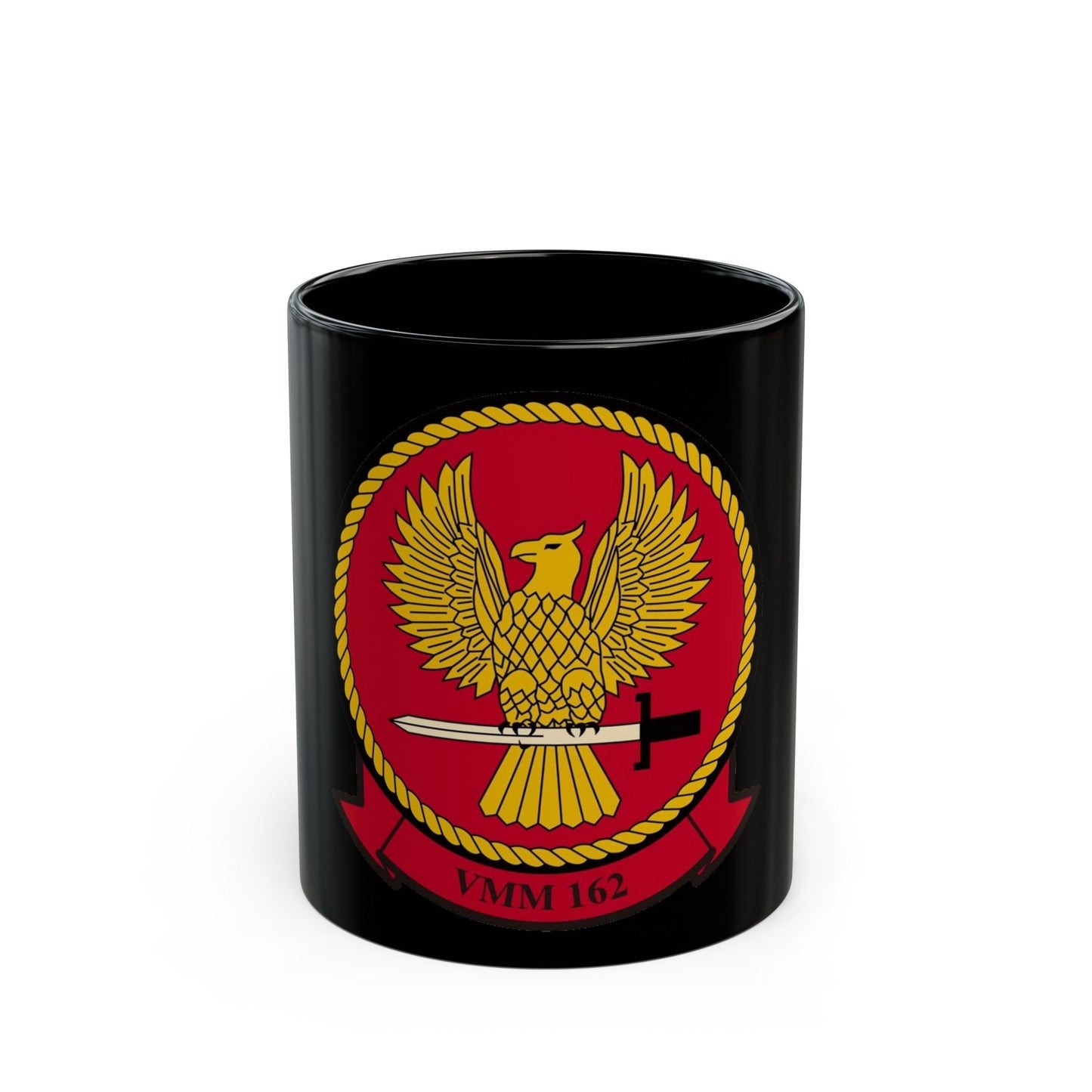 VMM 162 Marine Medium Tiltrotor Squadron 162 (USMC) Black Coffee Mug-11oz-The Sticker Space