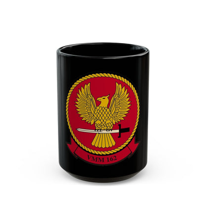 VMM 162 Marine Medium Tiltrotor Squadron 162 (USMC) Black Coffee Mug-15oz-The Sticker Space