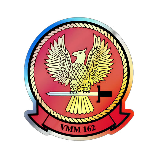 VMM 162 Marine Medium Tiltrotor Squadron 162 (USMC) Holographic STICKER Die-Cut Vinyl Decal-6 Inch-The Sticker Space