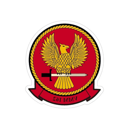VMM 162 Marine Medium Tiltrotor Squadron 162 (USMC) REVERSE PRINT Transparent Die-Cut STICKER 4 Inch Die-Cut Transparent - The Sticker Space