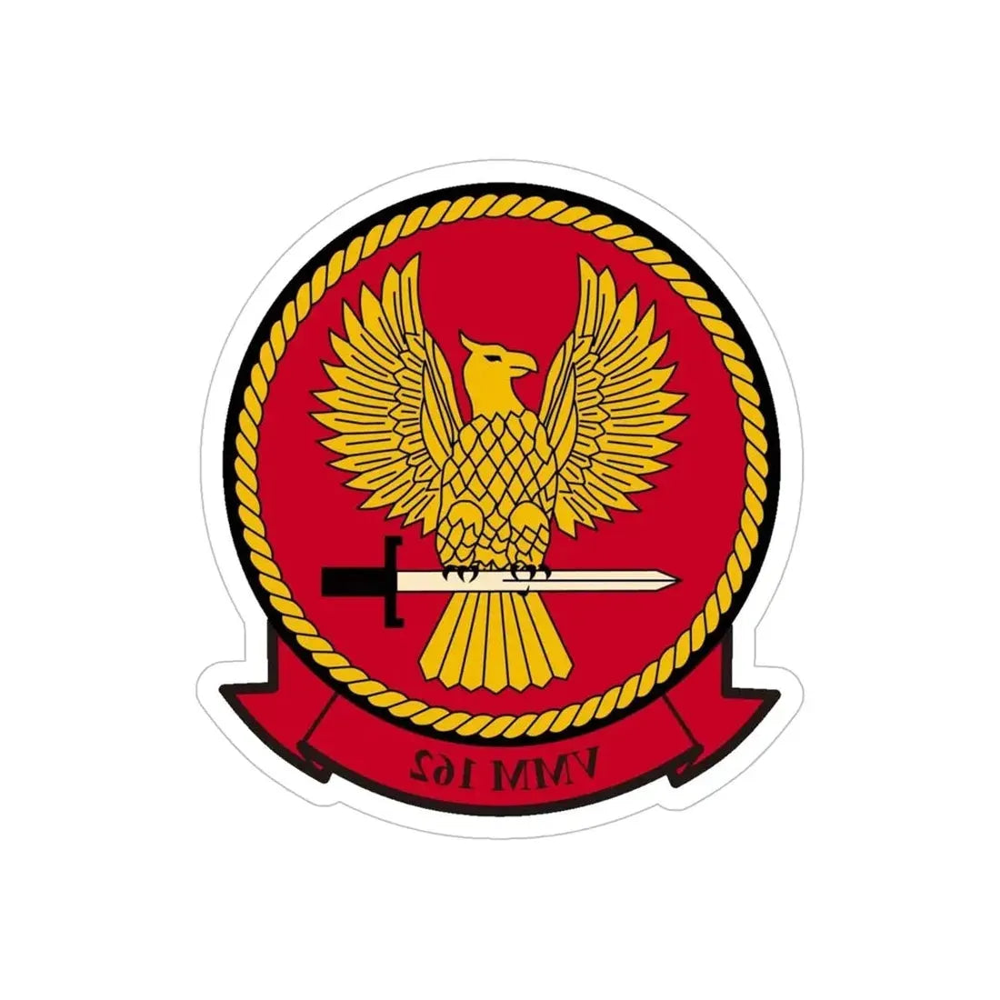 VMM 162 Marine Medium Tiltrotor Squadron 162 (USMC) REVERSE PRINT Transparent Die-Cut STICKER 6 Inch Die-Cut Transparent - The Sticker Space
