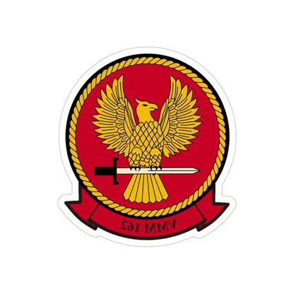 VMM 162 Marine Medium Tiltrotor Squadron 162 (USMC) REVERSE PRINT Transparent Die-Cut STICKER 6 Inch Die-Cut Transparent - The Sticker Space
