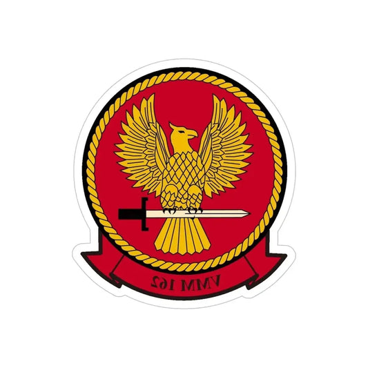 VMM 162 Marine Medium Tiltrotor Squadron 162 (USMC) REVERSE PRINT Transparent Die-Cut STICKER 6 Inch Die-Cut Transparent - The Sticker Space