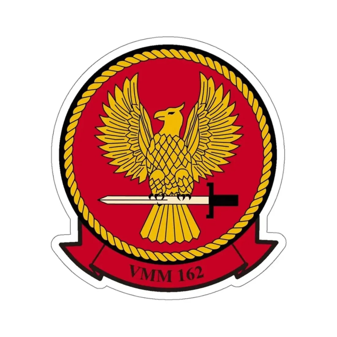 VMM 162 Marine Medium Tiltrotor Squadron 162 (USMC) STICKER Vinyl Kiss-Cut Decal 4 Inch White - The Sticker Space