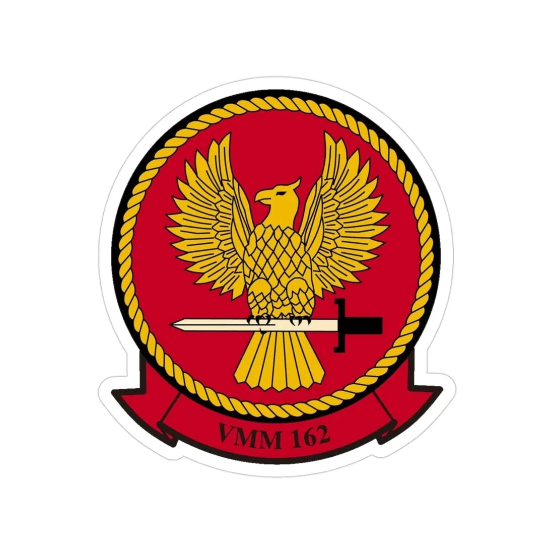 VMM 162 Marine Medium Tiltrotor Squadron 162 (USMC) Transparent STICKER Die-Cut Vinyl Decal 3 Inch - The Sticker Space