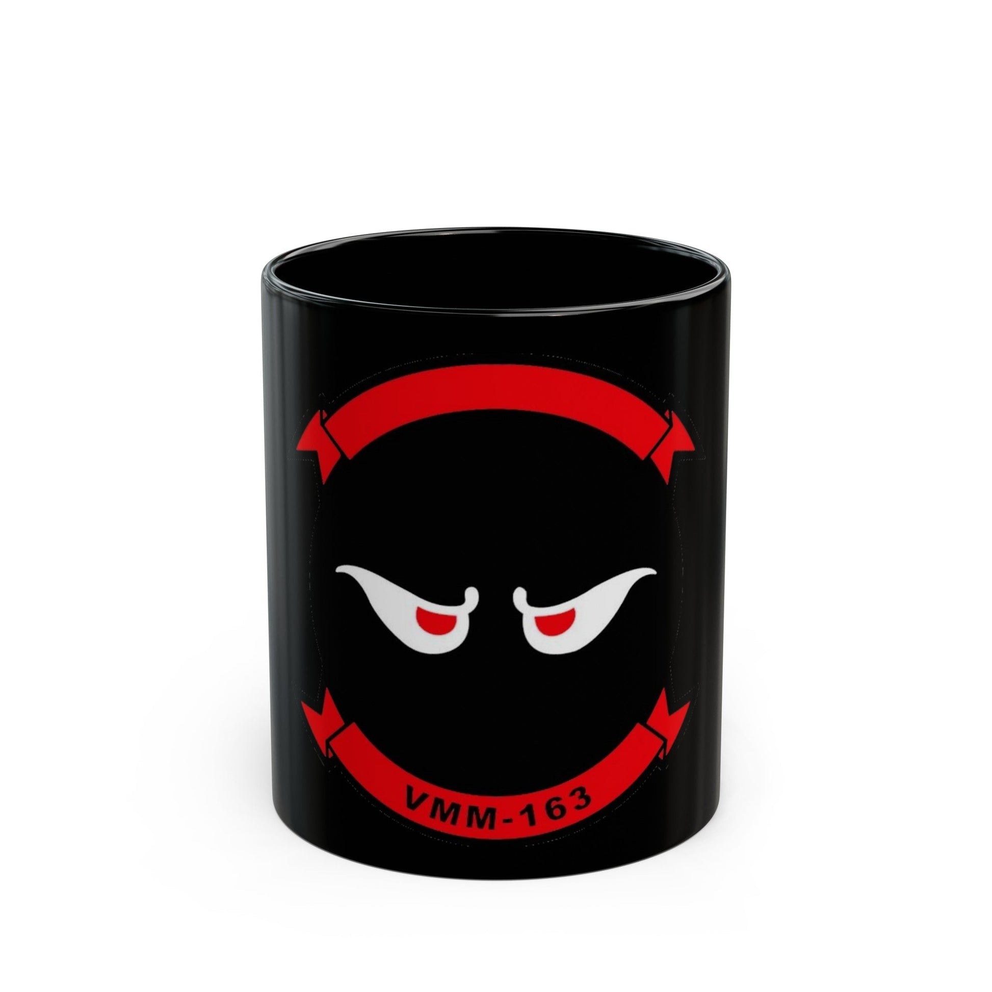 VMM 163 Marine Medium Tiltrotor Squadron 163 (USMC) Black Coffee Mug-11oz-The Sticker Space