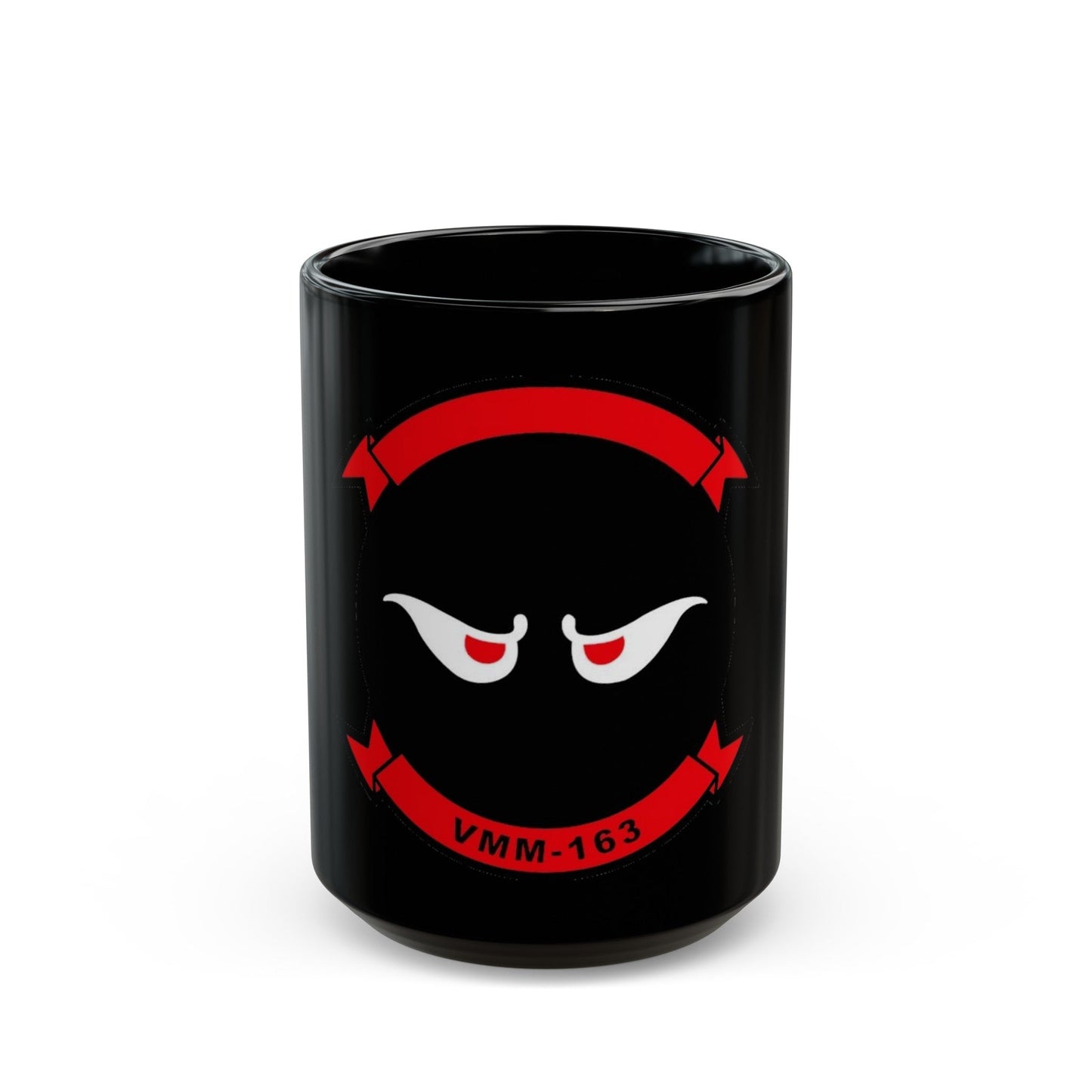 VMM 163 Marine Medium Tiltrotor Squadron 163 (USMC) Black Coffee Mug-15oz-The Sticker Space