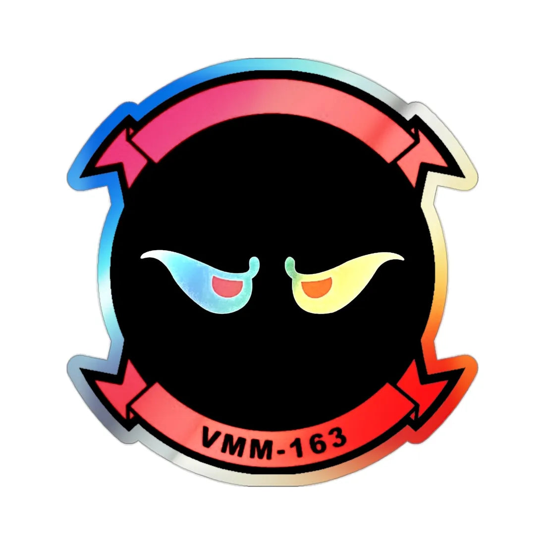 VMM 163 Marine Medium Tiltrotor Squadron 163 (USMC) Holographic STICKER Die-Cut Vinyl Decal 2 Inch - The Sticker Space