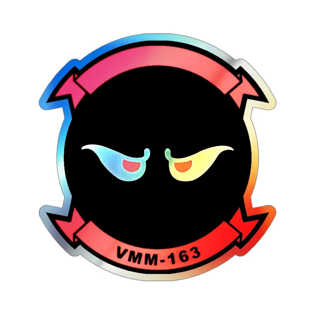 VMM 163 Marine Medium Tiltrotor Squadron 163 (USMC) Holographic STICKER Die-Cut Vinyl Decal 4 Inch - The Sticker Space