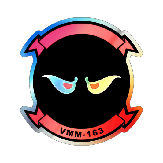 VMM 163 Marine Medium Tiltrotor Squadron 163 (USMC) Holographic STICKER Die-Cut Vinyl Decal-6 Inch-The Sticker Space